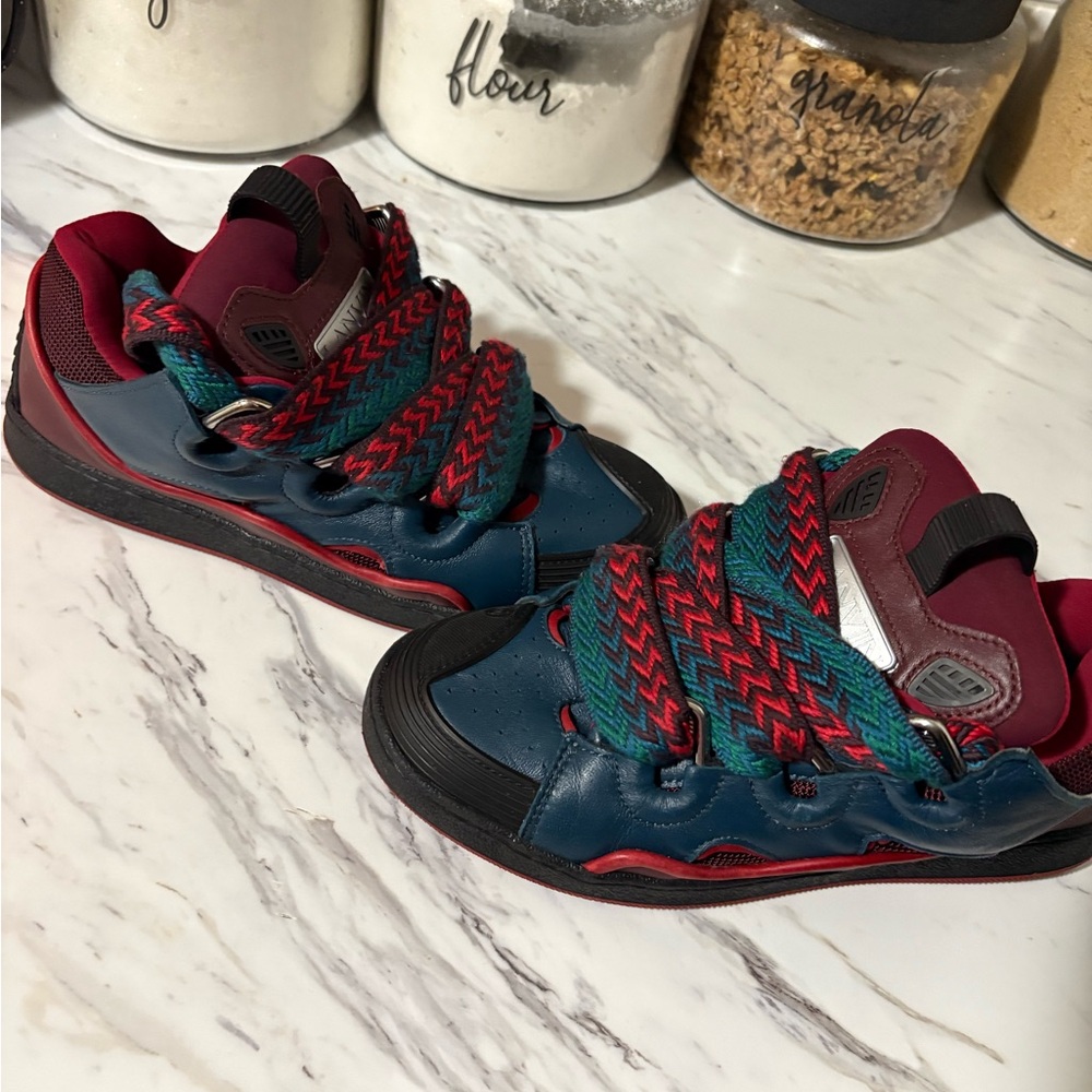 Lanvin Kids Sneakers in Blue and Red
